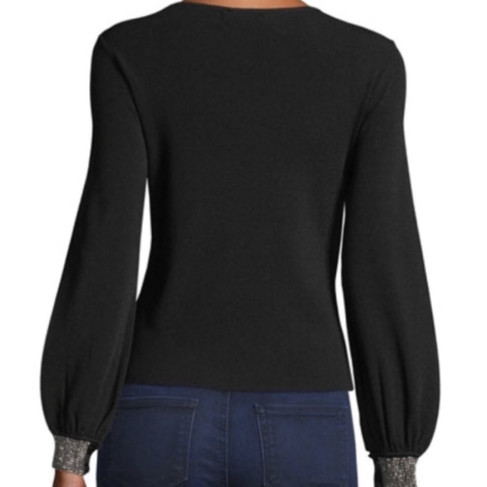 NWT MILLY Rhinestone-Cuff Pullover - Picture 5 of 6